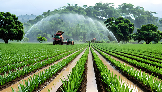 农田禾苗灌溉