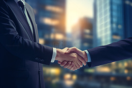 两个商业人士握手
