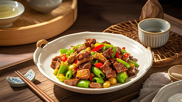鲜嫩小炒肉散发浓郁的香气