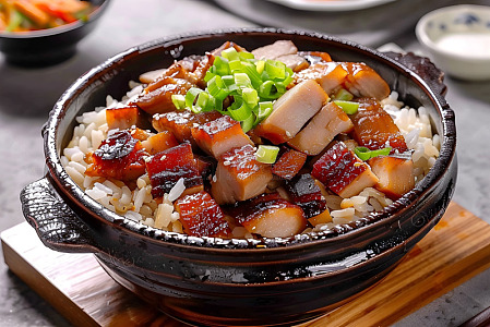 叉烧肉盖浇饭