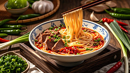 热气腾腾的兰州拉面道地风味