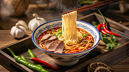经典兰州拉面搭配鲜美牛肉片