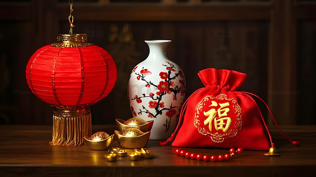 春节红包与节庆装饰