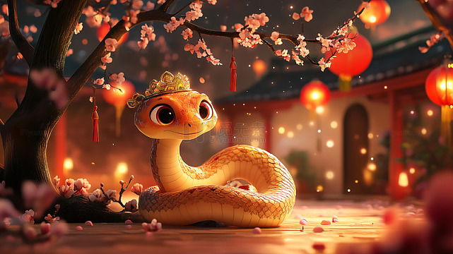 春节喜庆生肖蛇年