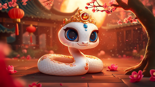 喜庆春节生肖蛇年