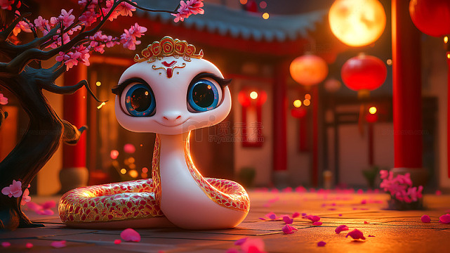 生肖春节喜庆蛇年