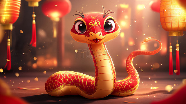 生肖春节蛇年形象