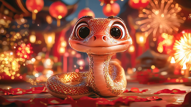 春节蛇年生肖形象