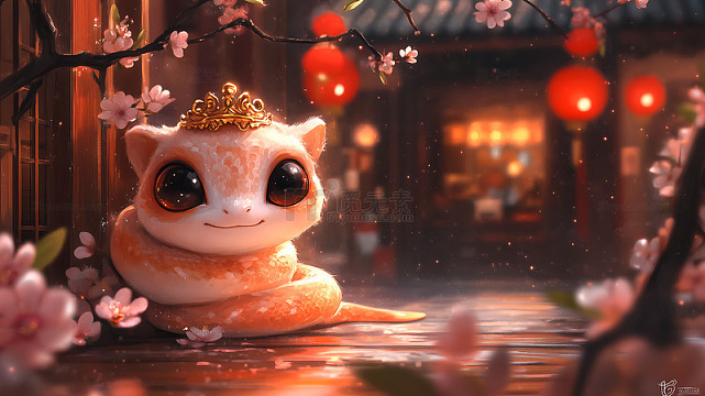 蛇年生肖春节形象