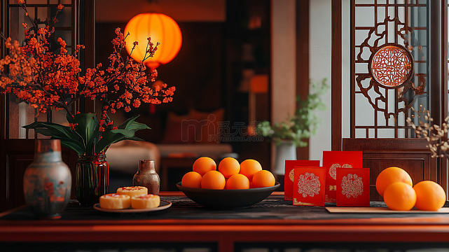 装饰春节室内喜庆