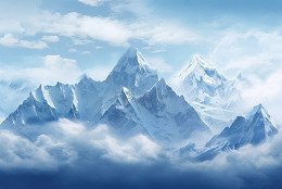 耸立的雪山山峰