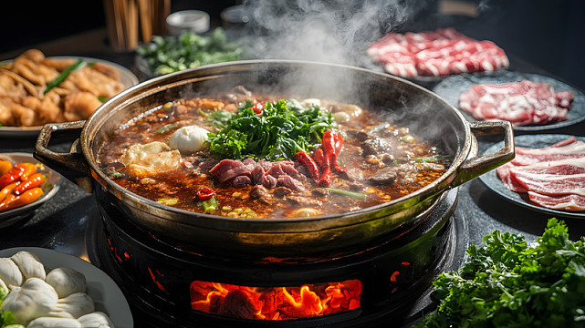 麻辣火锅盛宴美食