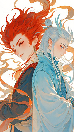 哪吒三太子敖丙插图卡通神话传说
