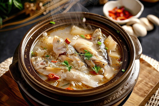 一锅美味的鲫鱼汤