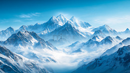 雪山冰川景观