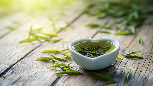 绿茶茶叶自然健康饮品