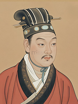 蔡伦工笔画半身像插画