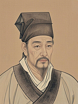 李时珍古代人物半身像插画