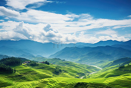 连绵起伏的梯田美景