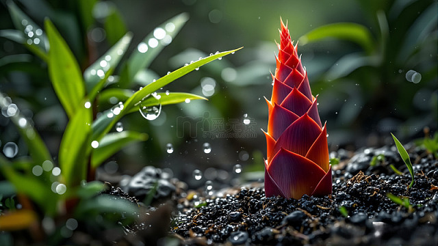 春分森林植被春笋生机摄影图