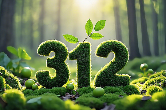 312植树节苔藓数字摄影图
