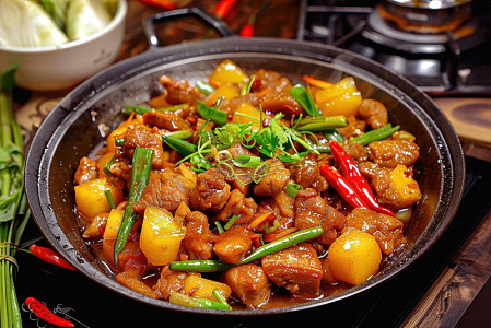 一锅土豆炒鸡块