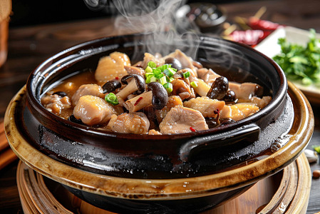 一锅小鸡炖蘑菇