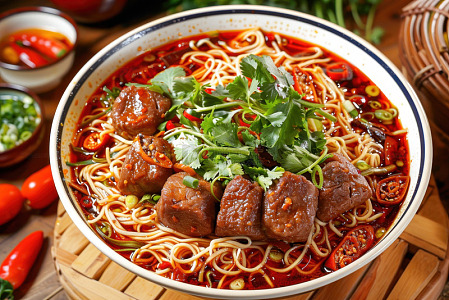 红烧牛肉面美食