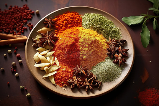 一盘香料调料