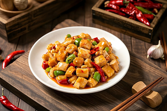 经典宫保鸡丁美食摄影