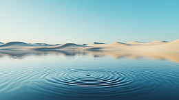 纯净湖水天空之境