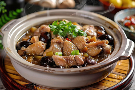 小鸡炖蘑菇美食