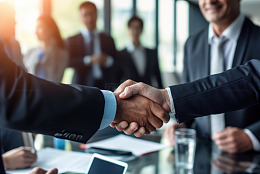 商业办公握手合作