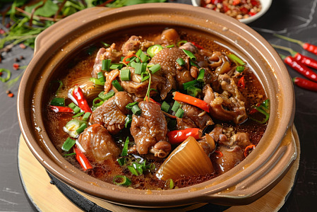 一锅鸡公煲美食