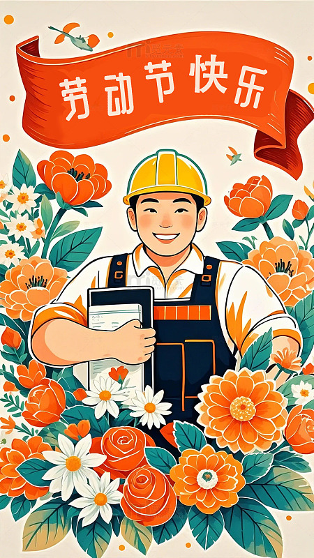 劳动节人物工人