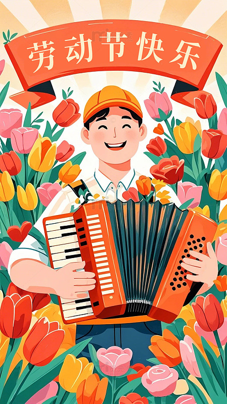 劳动节快乐男工人