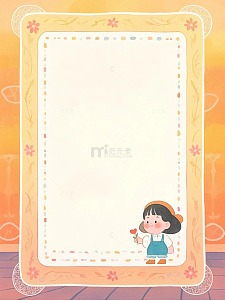 可爱女孩边框