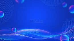 蓝色科技流光海报背景