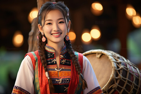 美丽的苗族少女
