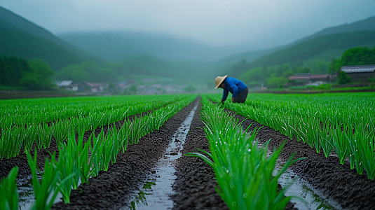 种植业大葱葱田