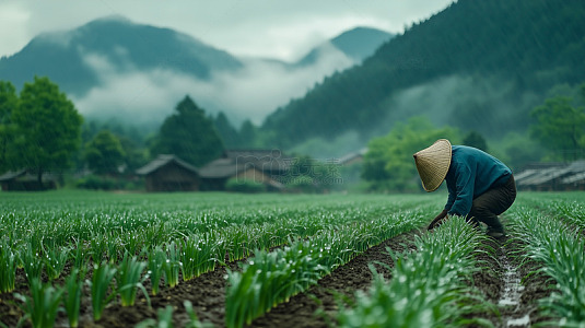 种植业大葱农田葱田