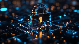 网络安全发光线条数字化数据安全