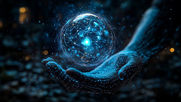 发光线条数字人数字化信息技术