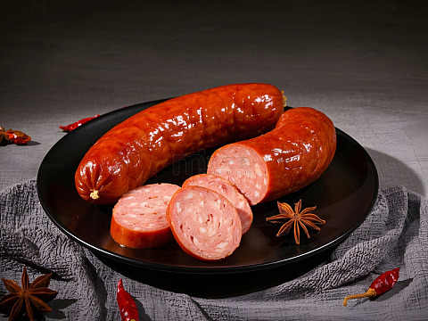 美味哈尔滨红肠美食摄影