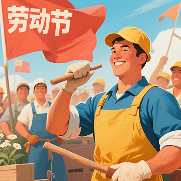 五一劳动节卡通人物