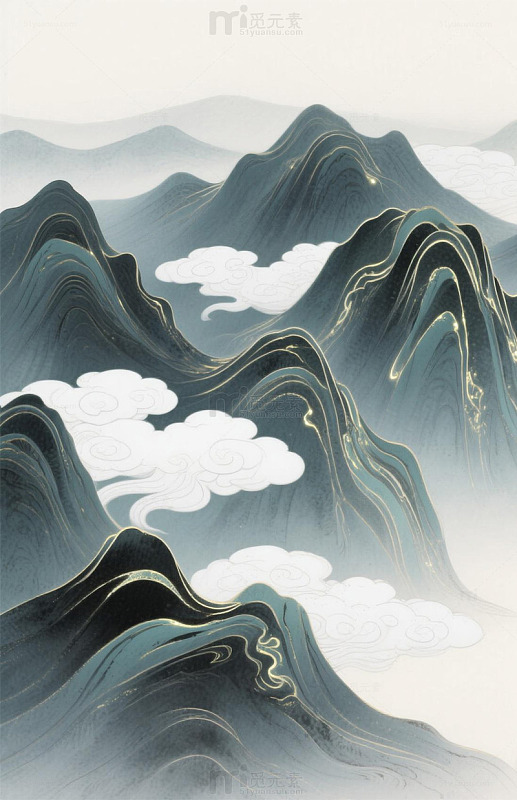山海经风格云山