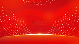 红色大气光晕海报舞台背景