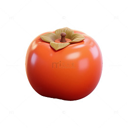 水果柿子静物图