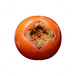 柿子顶部特写静物图