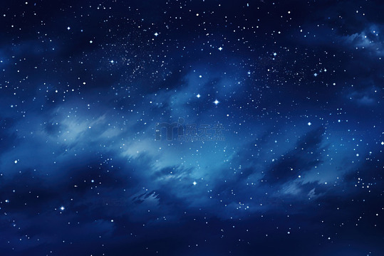 深蓝色的星空背景